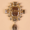 Safawala Gold Crystal Designer Brooches | Groom Turban Pagdi Sherwani Wedding Accessory
