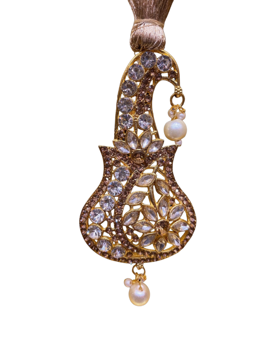 Safawala Kundan Floral Pearl Kalgi Royal Pin | Groom Turban Pagdi Sherwani Wedding Accessory