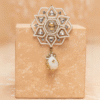 Safawala White Kundan Star Designer Brooches | Groom Turban Pagdi Sherwani Wedding Accessory