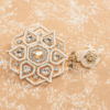 Safawala White Kundan Star Designer Brooches | Groom Turban Pagdi Sherwani Wedding Accessory