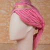 Pink Gold Border Feta Wedding Barati Safa Pagdi Turban | Traditional Indian Guest Wedding Accessory