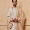 Safawala Gold Banarasi Groom Dupatta & Stole | Wedding Sherwani Accessories