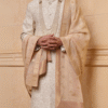 Safawala Gold Banarasi Groom Dupatta & Stole | Wedding Sherwani Accessories