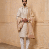 Safawala Gold Banarasi Groom Dupatta & Stole | Wedding Sherwani Accessories
