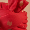 Crimson Zari Feta Groom Safa Pagdi Turban with Brooch & Feather | Traditional Indian Wedding Accessory