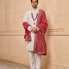 Safawala Red Bandhani Dupatta & Stole | Groom Traditional Wedding Accessory