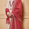 Safawala Red Bandhani Dupatta & Stole | Groom Traditional Wedding Accessory