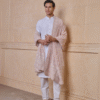 Safawala Beige Embroidered Dupatta & Stole | Groom Wedding Festive Accessory