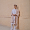 Safawala Beige Embroidered Dupatta & Stole | Groom Wedding Festive Accessory