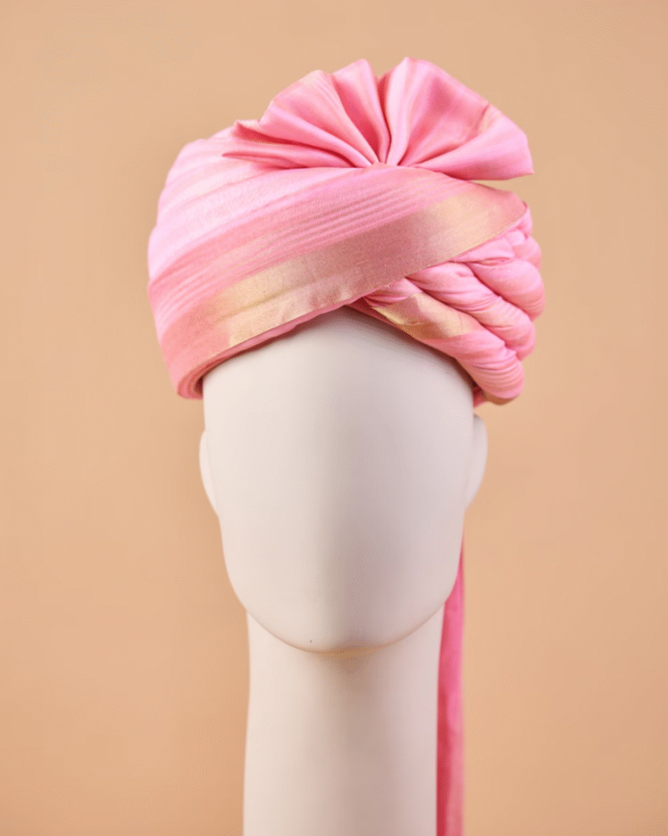 Safawala Pink Wedding Barati Safa & Feta Pagdi | Guest Turban Wedding Accessory