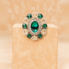 Safawala Emerald Green Oval Designer Brooches | Groom Turban Pagdi Sherwani Wedding Accessory