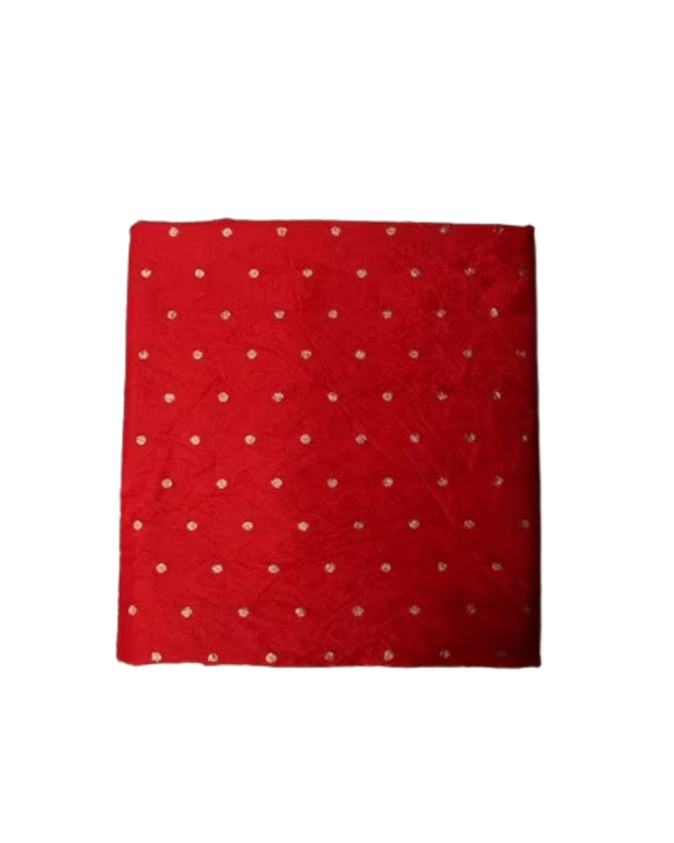 Safawala Red Polka Dots Safa Cloth | Traditional Indian Wedding Fabric