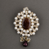 Safawala Green Stone Pearl Brooches | Groom Sherwani Turban Pagdi Wedding Accessory