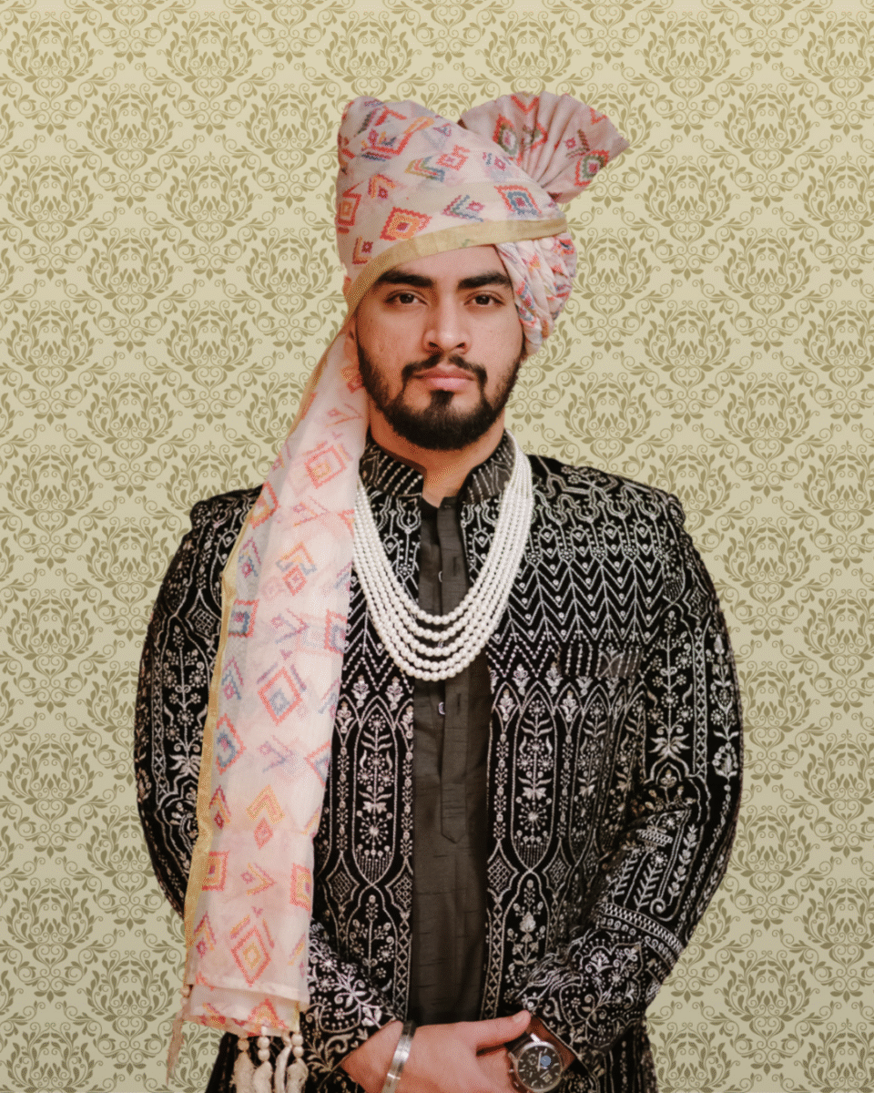 Pastel Multicolor Printed Safa Pagdi Turban | Stylish Indian Wedding Groom & Guest Accessory