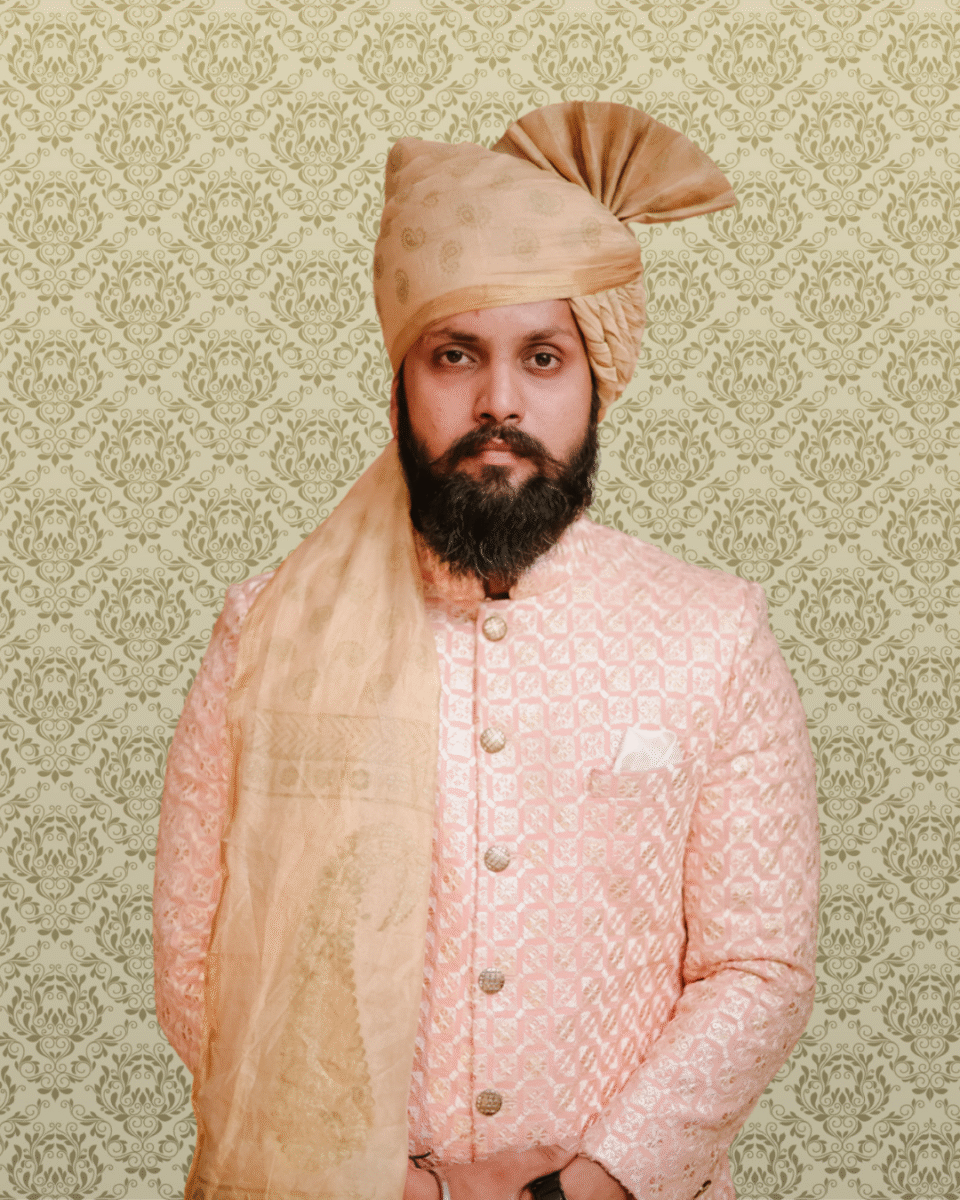 Champagne Gold Wedding Safa Pagdi Turban | Elegant Indian Groom & Guest Accessory